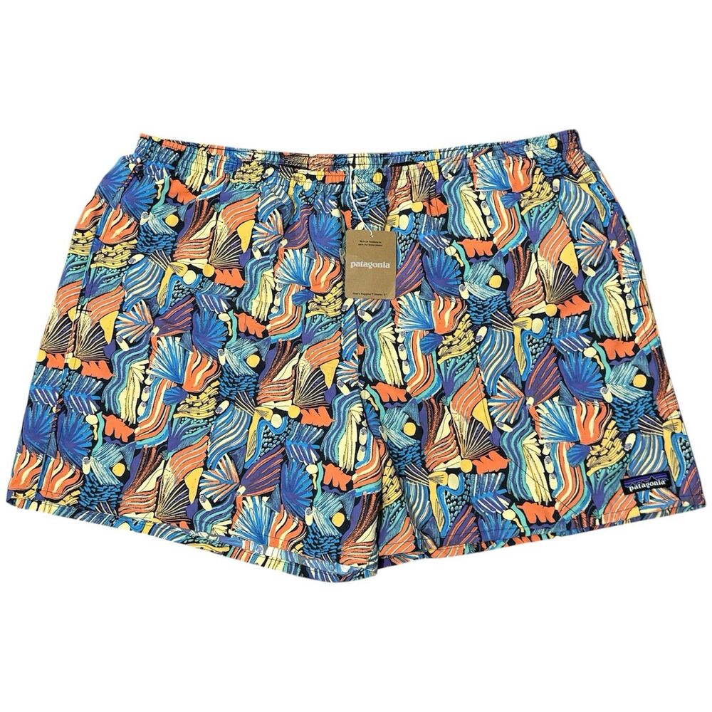 NWT Patagonia Mens Baggies Shorts 5” Joy Pitch Blue Print XXL Lined Swim 57022